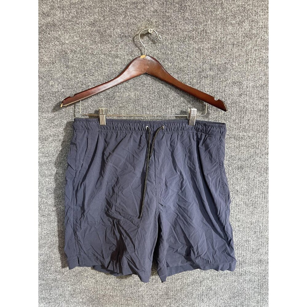 Everlane Swim Trunks Shorts Mens Large Blue Mesh Lined Elastic Waist Pockets